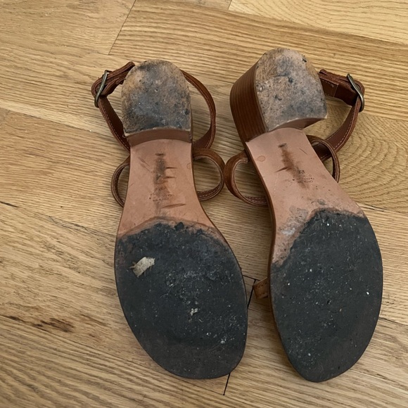 K Jacques Cognac Suede Block Heel Sandal size 7 - Picture 5 of 5